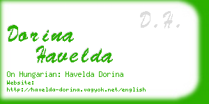 dorina havelda business card
